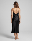 100% Mulberry Silk Evening Gown – Elegant Bow Design, Soft & Luxurious Formal Dress