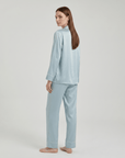 100% Mulberry Silk Pajama Set for Women – Long Sleeve & Pants | Soft, Breathable Loungewear