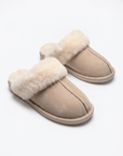 Warm Faux Suede Fur Slippers for Women – Fluffy Indoor Home Slides