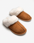 Warm Faux Suede Fur Slippers for Women – Fluffy Indoor Home Slides