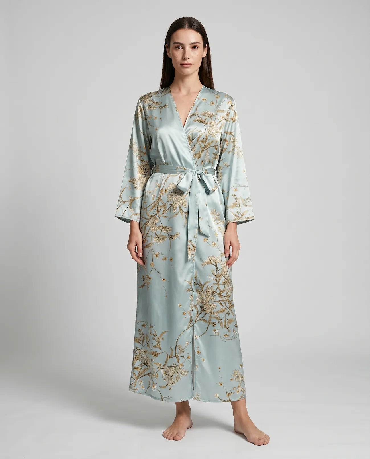 Charlie Satin Night robe – Silky Sleeveless Slip Dress for Women