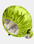Double-Sided Silk Sleeping Cap for Women – Elastic Hair Care and Shower Cap with Button