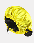 Double-Sided Silk Sleeping Cap for Women – Elastic Hair Care and Shower Cap with Button