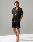 Men’s 100% Mulberry Silk Pajamas - Short-Sleeved Set
