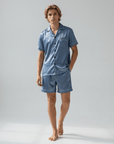 Men’s 100% Mulberry Silk Pajamas - Short-Sleeved Set