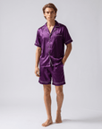 Men’s 100% Mulberry Silk Pajamas - Short-Sleeved Set