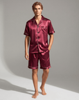 Men’s 100% Mulberry Silk Pajamas - Short-Sleeved Set