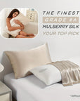 Mulberry Silk Pillowcases – Soft, Breathable, Anti-Frizz Luxury Pillow Covers - Silken & Dreams