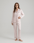 100% Silk Pajama Set for Women – Soft, Breathable, Luxury Sleepwear with Long Sleeves & Pants