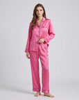 100% Silk Pajama Set for Women – Soft, Breathable, Luxury Sleepwear with Long Sleeves & Pants