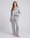 100% Silk Pajama Set for Women – Soft, Breathable, Luxury Sleepwear with Long Sleeves & Pants