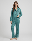 100% Silk Pajama Set for Women – Soft, Breathable, Luxury Sleepwear with Long Sleeves & Pants