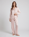 100% Silk Pajama Set for Women – Soft, Breathable, Luxury Sleepwear with Long Sleeves & Pants