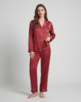 100% Silk Pajama Set for Women – Soft, Breathable, Luxury Sleepwear with Long Sleeves & Pants