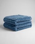 Plush Sherpa Fleece Throw Blanket – Ribbed Textured Sofa and Bed Blanket for Home