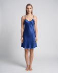 Women’s Satin Slip Nightdress – V-Neck Spaghetti Strap Sleep Dress