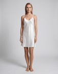 Women’s Satin Slip Nightdress – V-Neck Spaghetti Strap Sleep Dress