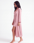 Luxury Silk Nightgown and Robe Set – Soft, Elegant 2-Piece Sleepwear for Women