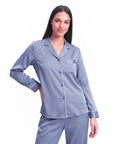 Silk Pajama Set for Women – Long Sleeve & Pants | Soft, Breathable Loungewear