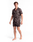 Men’s Pajama Set – Short Sleeve Loose Fit Sleepwear & Homewear Suit