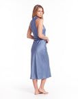 Elegant Sleeveless Silk Dress for Women – Chic Summer Fashion in Solid Color