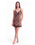 Women's Satin Slip Dress – Lace Trim with Bow V-Neck and Adjustable Straps
