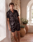 Men’s Pajama Set – Short Sleeve Loose Fit Sleepwear & Homewear Suit