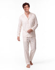 Men’s Long-Sleeve Pajama Set – Two-Piece Plaid Loungewear