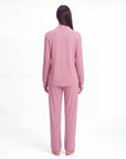 Women’s Bamboo Pajama Set – Long Sleeve Button Down Top with Full Length Pants