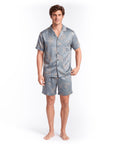 Men’s Pajama Set – Short Sleeve Loose Fit Sleepwear & Homewear Suit