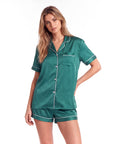 Silk Pajama Set – Short-Sleeved Sleepwear for Women