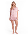 Women's Short-Sleeved Pajama Set with Shorts – Comfortable Home Wear for Relaxation