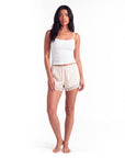 Women's Satin Lace Shorts – Relaxed Fit with Elastic Waist