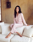 Women’s Pajama Set – Long Sleeve and Full-Length Trousers with Turn-Down Collar