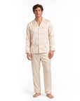 Men’s Long-Sleeve Pajama Set – Two-Piece Plaid Loungewear