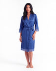 New Summer Thin Solid Color Stitching Lace Long Nightgown Robe – Luxury and Noble Home Clothes for Relaxation
