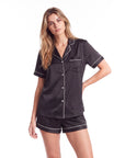 Silk Pajama Set – Short-Sleeved Sleepwear for Women