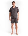 Men’s Pajama Set – Short Sleeve Loose Fit Sleepwear & Homewear Suit