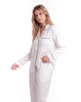 Silk Pajama Set for Women – Soft, Breathable, Luxury Sleepwear with Long Sleeves & Pants