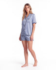 Silk Pajama Set – Short-Sleeved Sleepwear for Women