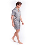 Men’s Pajama Set – Short Sleeve Loose Fit Sleepwear & Homewear Suit