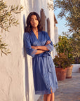 New Summer Thin Solid Color Stitching Lace Long Nightgown Robe – Luxury and Noble Home Clothes for Relaxation