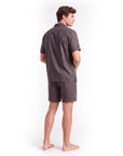 Men’s Pajama Set – Short Sleeve Loose Fit Sleepwear & Homewear Suit