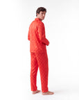 Men’s Long-Sleeve Pajama Set – Two-Piece Plaid Loungewear