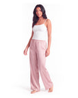 Women's Satin Wide-Leg Pants – Elastic High Waist with Draped Silhouette