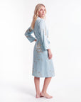 Luxury Cherry Silk Floral Robe – Soft Lightweight Long Sleeve Robe for Women