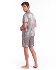 Men’s Pajama Set – Short Sleeve Loose Fit Sleepwear & Homewear Suit