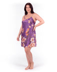 Women's Printed Camisole Nightdress – Plus Size Loose Fit Sleeveless Sleep Dress