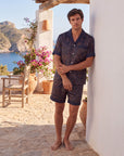 Men’s Silk-Like Pajama Set – Luxurious Paisley Pattern Sleepwear
