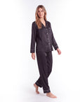 Silk Pajama Set for Women – Soft, Breathable, Luxury Sleepwear with Long Sleeves & Pants